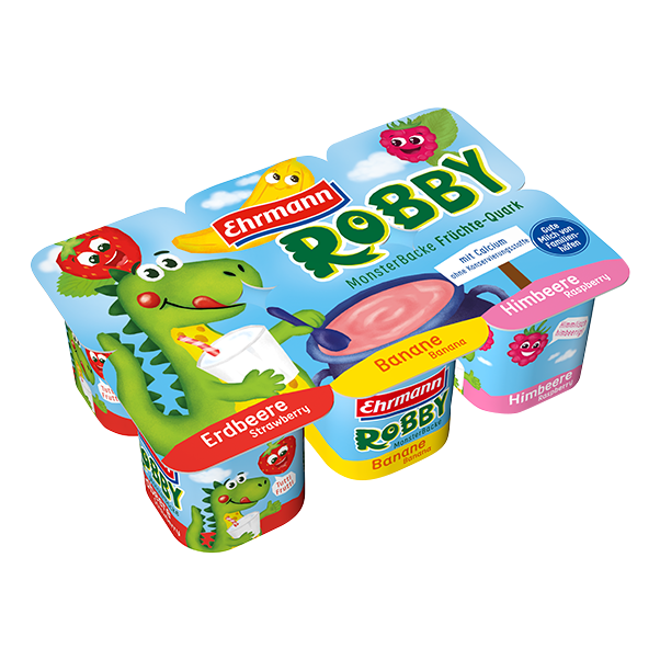 Ehrmann Robby Multipack Strawberry/Banana/Raspberry 6x50g