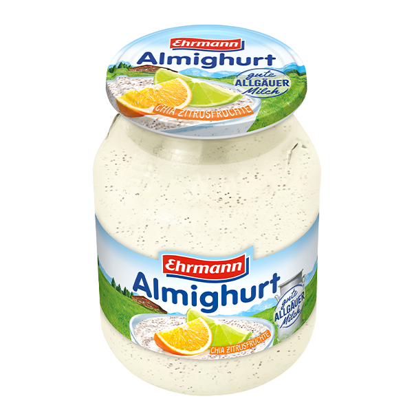 Ehrmann Almighurt Glass Chia Citrus Fruit 500g